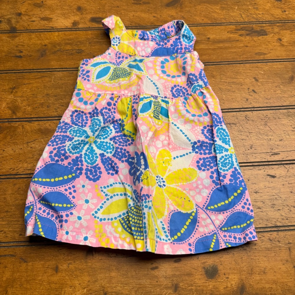 Healthtex Baby Girls Floral Paisley Sleeveless Sun Dress Pink Blue Yellow 18M
